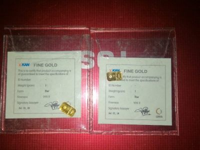 Emas batangan (logam mulia/LM) Antam