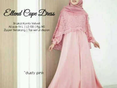 Ellend cape brukat dress